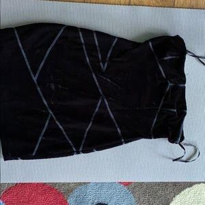 Black Velvet Strapless Dress